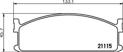 HELLA PAGID 8db355006131 -  Комплект тормозных колодок, дисковый тормоз